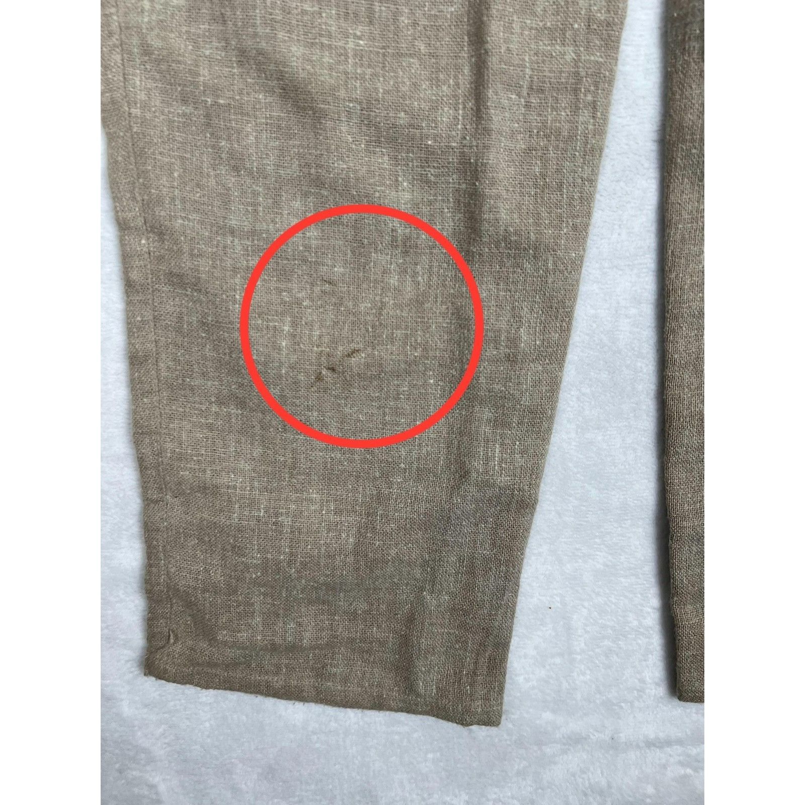 Vintage Vintage BIS Pants Womens 44 Beige Linen Pleated Straight Leg Size 28" / US 6 / IT 42 - 8 Thumbnail