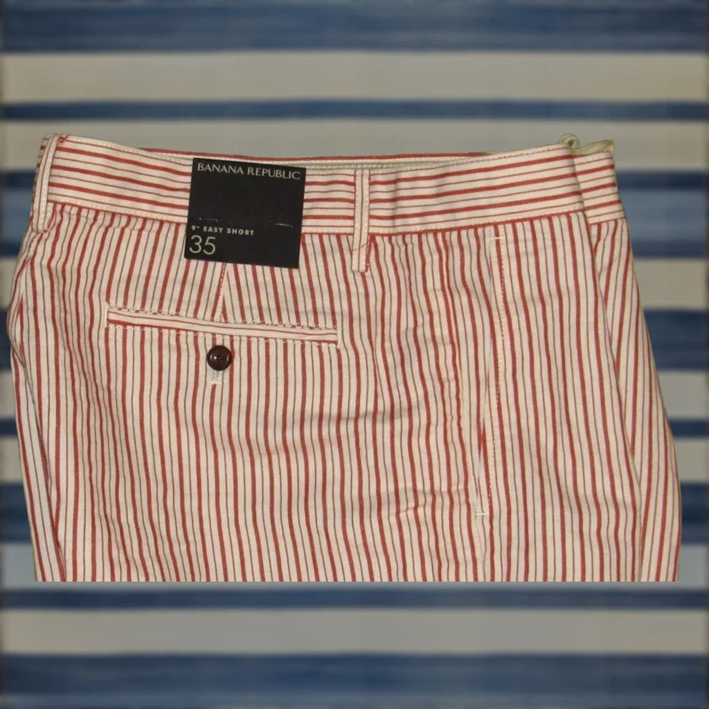 Banana Republic BANANA REPUBLIC White Linen Cotton 9" Easy Shorts 35 NWT Mens Size US 35 - 1 Thumbnail