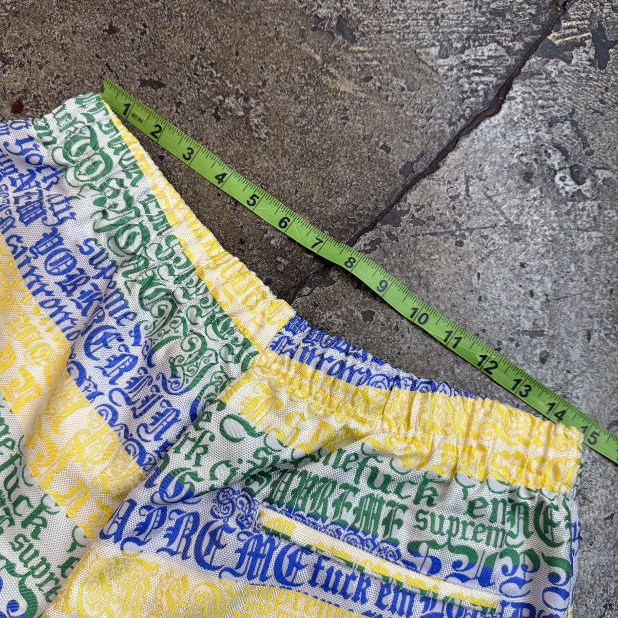 Supreme Supreme Green Yellow and Blue Latin Script Shorts Size US 32 / EU 48 - 4 Thumbnail