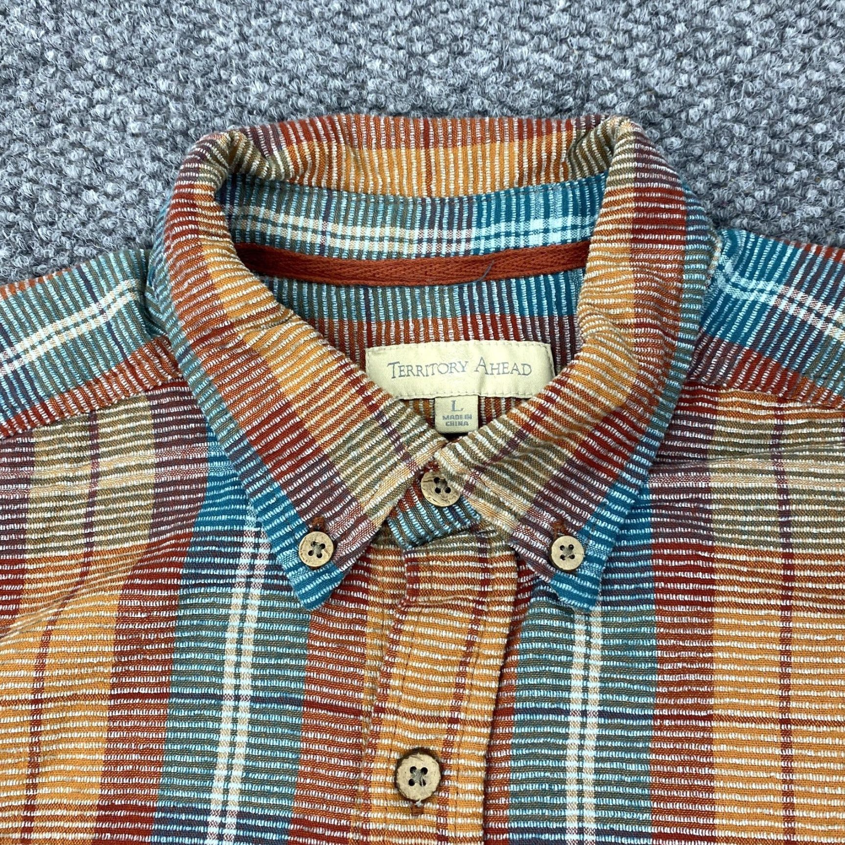 The Territory Ahead Territory Ahead Shirt Mens Large Multicolor Plaid Button-Down Long Sleeve Casual Size US L / EU 52-54 / 3 - 3 Thumbnail