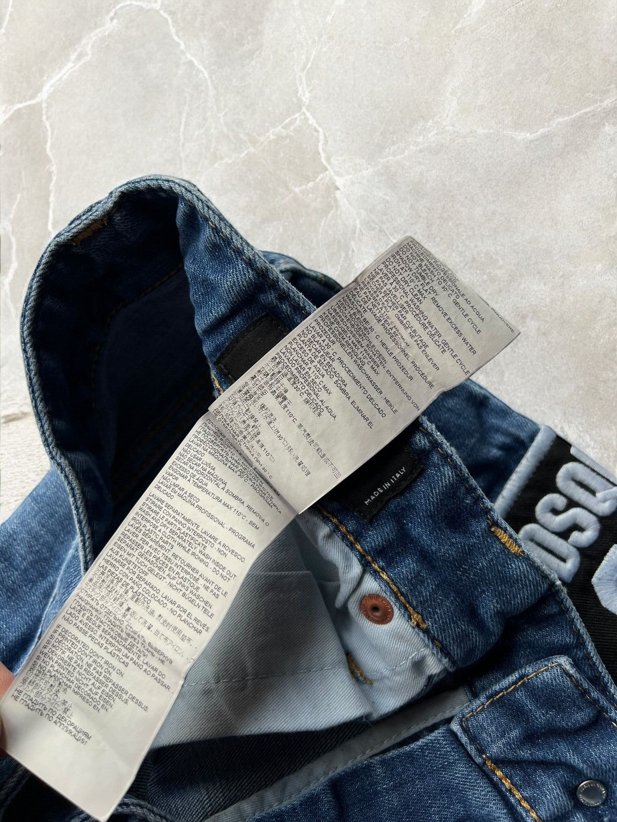 Dsquared2 × Vintage Dsquared2 Tidy Biker Big Logo Embroidered Denim pants jean Size US 34 / EU 50 - 7 Thumbnail