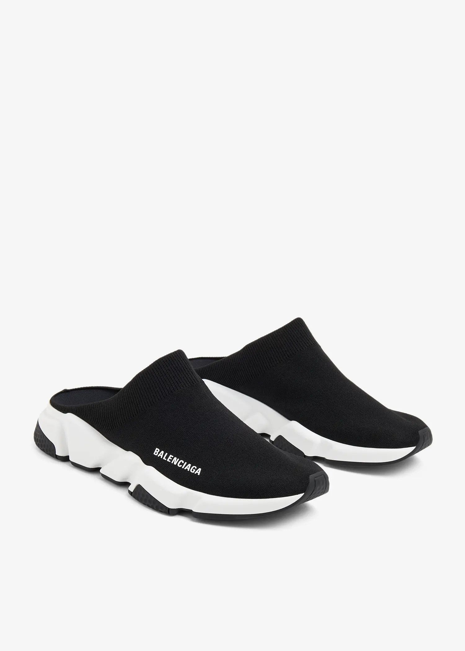 Balenciaga o1w1db10625 Speed Recycled Knit Mules in Black Size US 9 / IT 39 - 4 Thumbnail