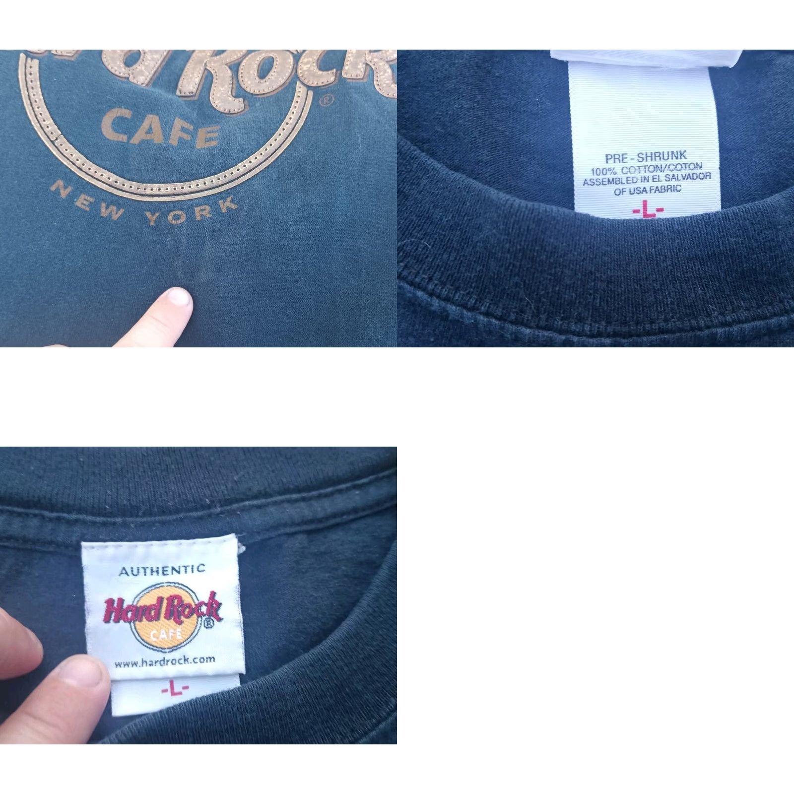Hard Rock Cafe VINTAGE Hard Rock Cafe Shirt Adult L Black Faux Leather Stitched Logo Y2K Size US L / EU 52-54 / 3 - 8 Thumbnail