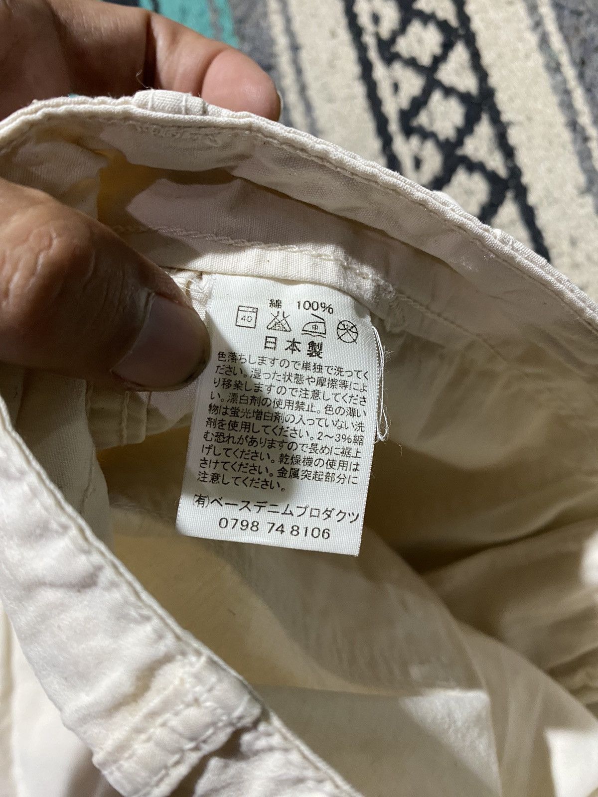 Orslow 2000s Orslow - Reguler Fit Fatigue Pants White Cotton Size US 35 - 9 Thumbnail