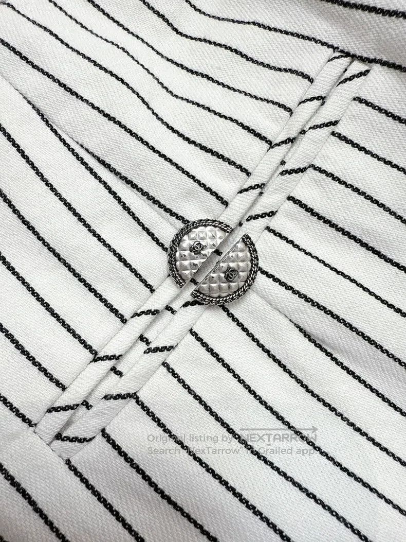 Chanel Chanel 17C Cuban Series Black and White Vertical Striped W Size 24" / US 00 / IT 34 - 5 Thumbnail