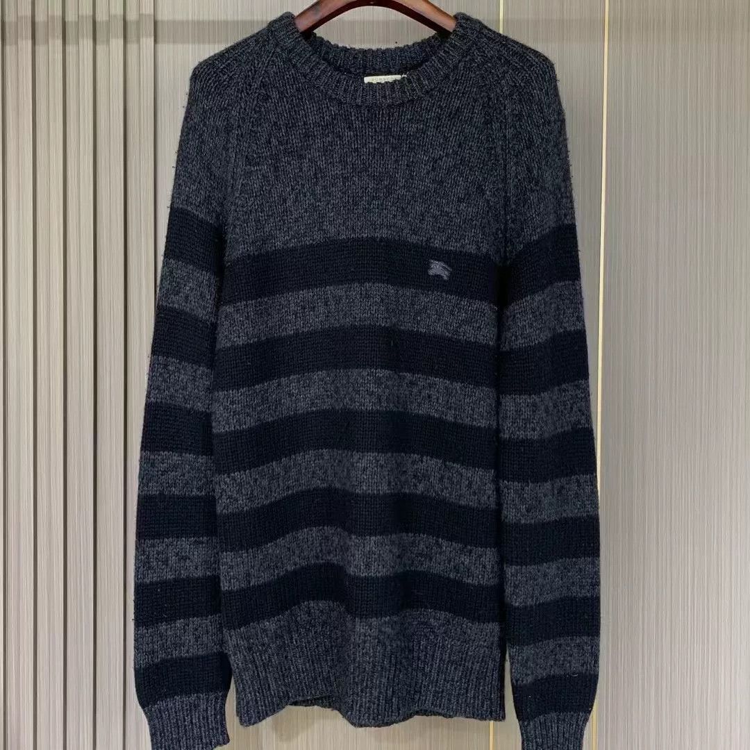 Burberry burberry striped knitted sweater in gray Size US S / EU 44-46 / 1 - 1 Thumbnail