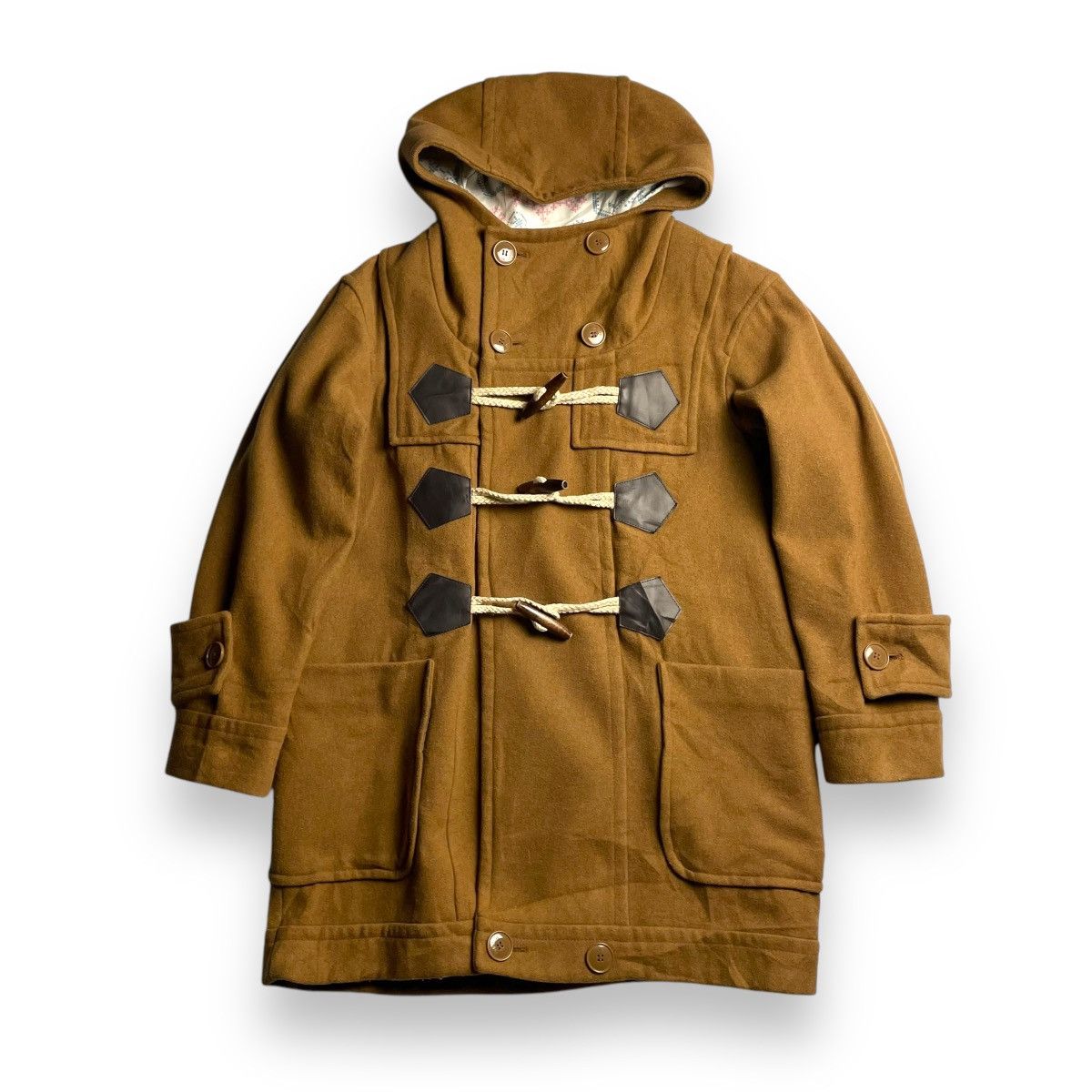 Issey Miyake 🇯🇵 VINTAGE NE-NET WOOL LINED PRINTED DUFFLE JACKET Size US XL / EU 56 / 4 - 1 Thumbnail