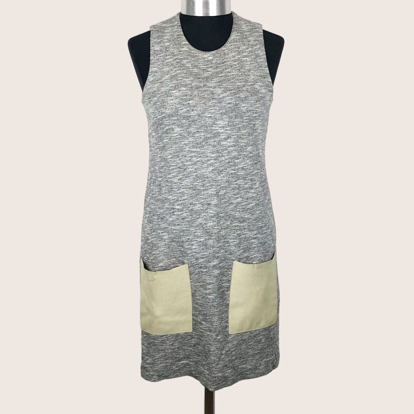 Cos Cos Sheath Dress Size XS Womens Sleeveless In Grey With Front Pockets Size XS / US 0-2 / IT 36-38 - 1 Thumbnail