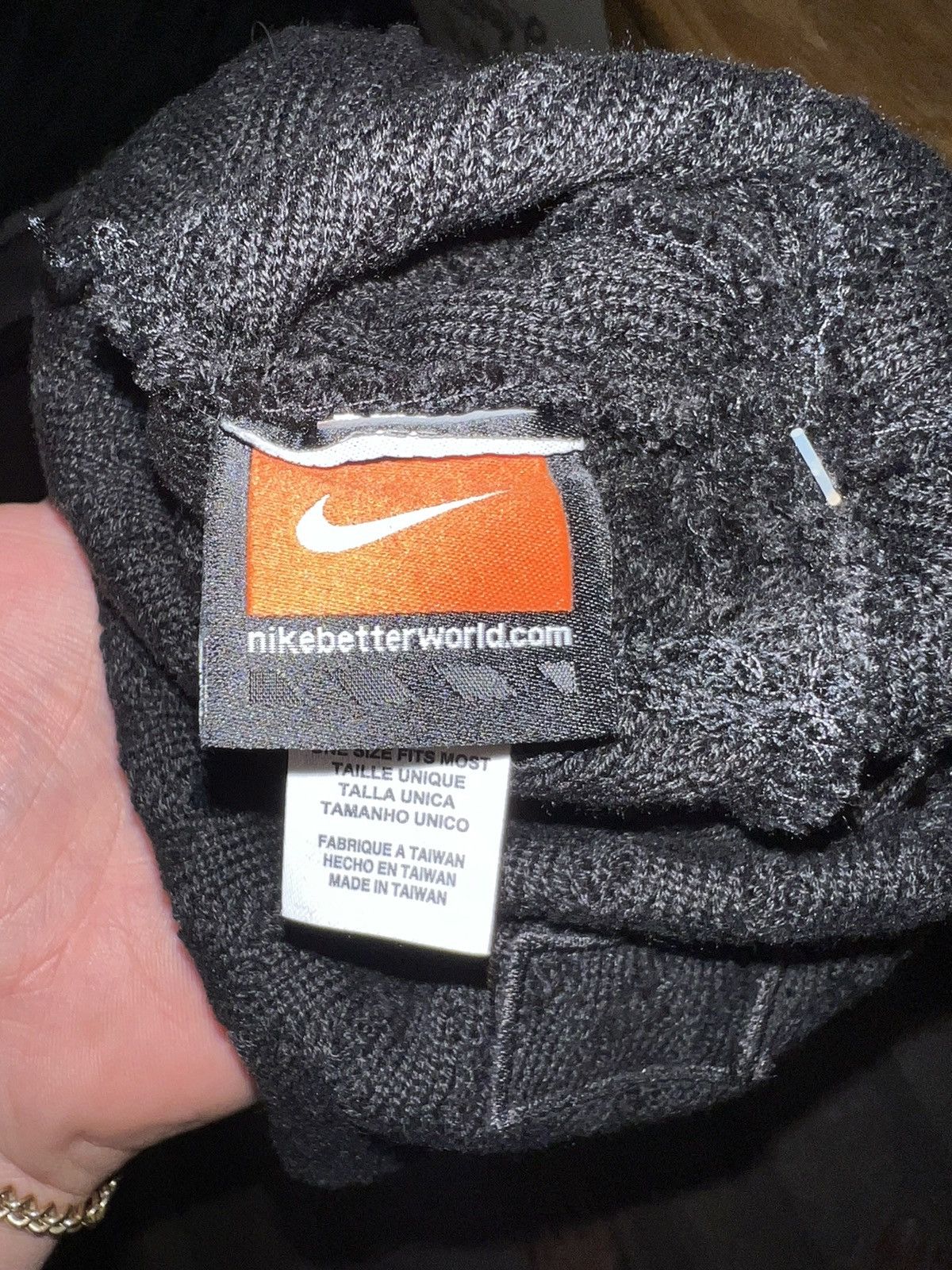 Nike × Vintage Vintage Nike Cable Knit Beanie Size ONE SIZE - 3 Thumbnail
