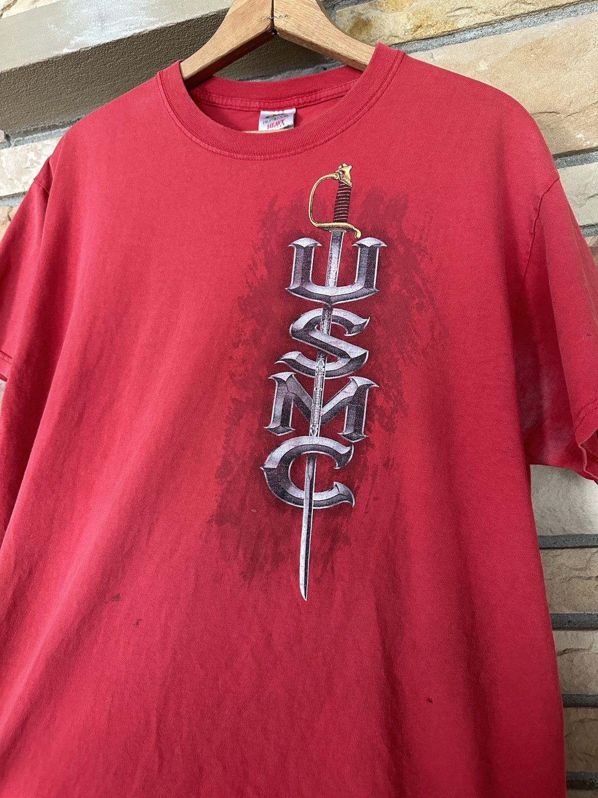 Vintage Vintage Y2K USMC Graphic Tee Size US XL / EU 56 / 4 - 4 Thumbnail