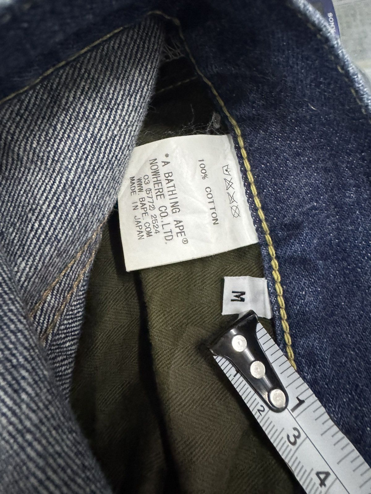 Bape Vintage Bathing Ape selvedge denim 🦍 Size US 33 - 12 Thumbnail
