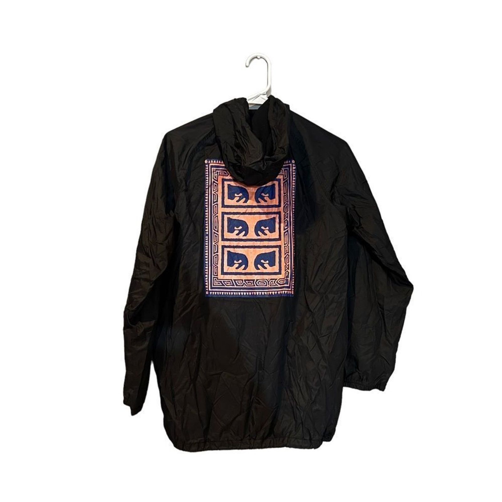 Obey OBEY Worldwide Windbreaker Jacket Men's XS Black Hooded Snap Size US XS / EU 42 / 0 - 3 Thumbnail