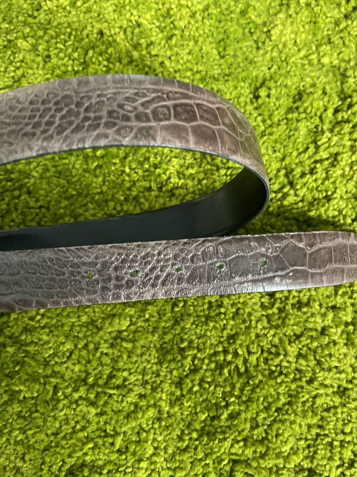 Ferre × Genuine Leather × Gianfranco Ferre Gianfranco Ferre snakeskin Python pattern real leather belt Size 36 - 6 Thumbnail