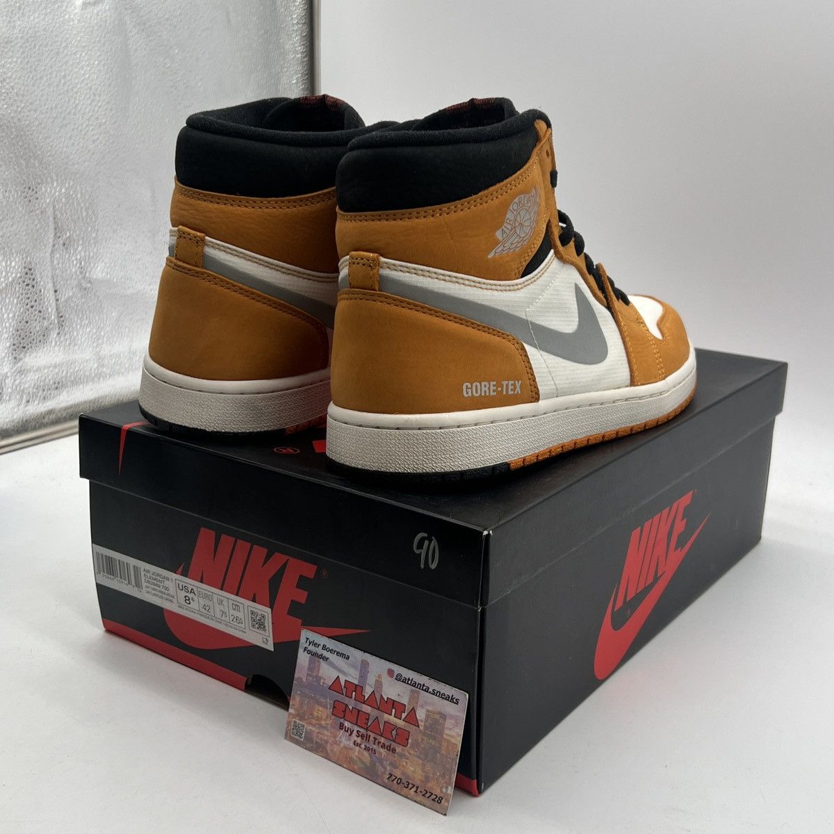 Nike Air Jordan 1 high element gore tex light curry Size US 8.5 / EU 41-42 - 5 Thumbnail