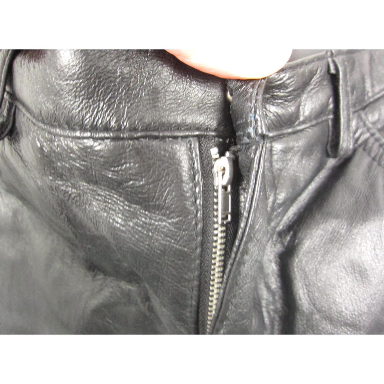 Vintage VINTAGE SOLUTIONS New York Leather Pants Womens 8 Black Straight Ankle Pockets Mens Size 30" / US 8 / IT 44 - 5 Thumbnail