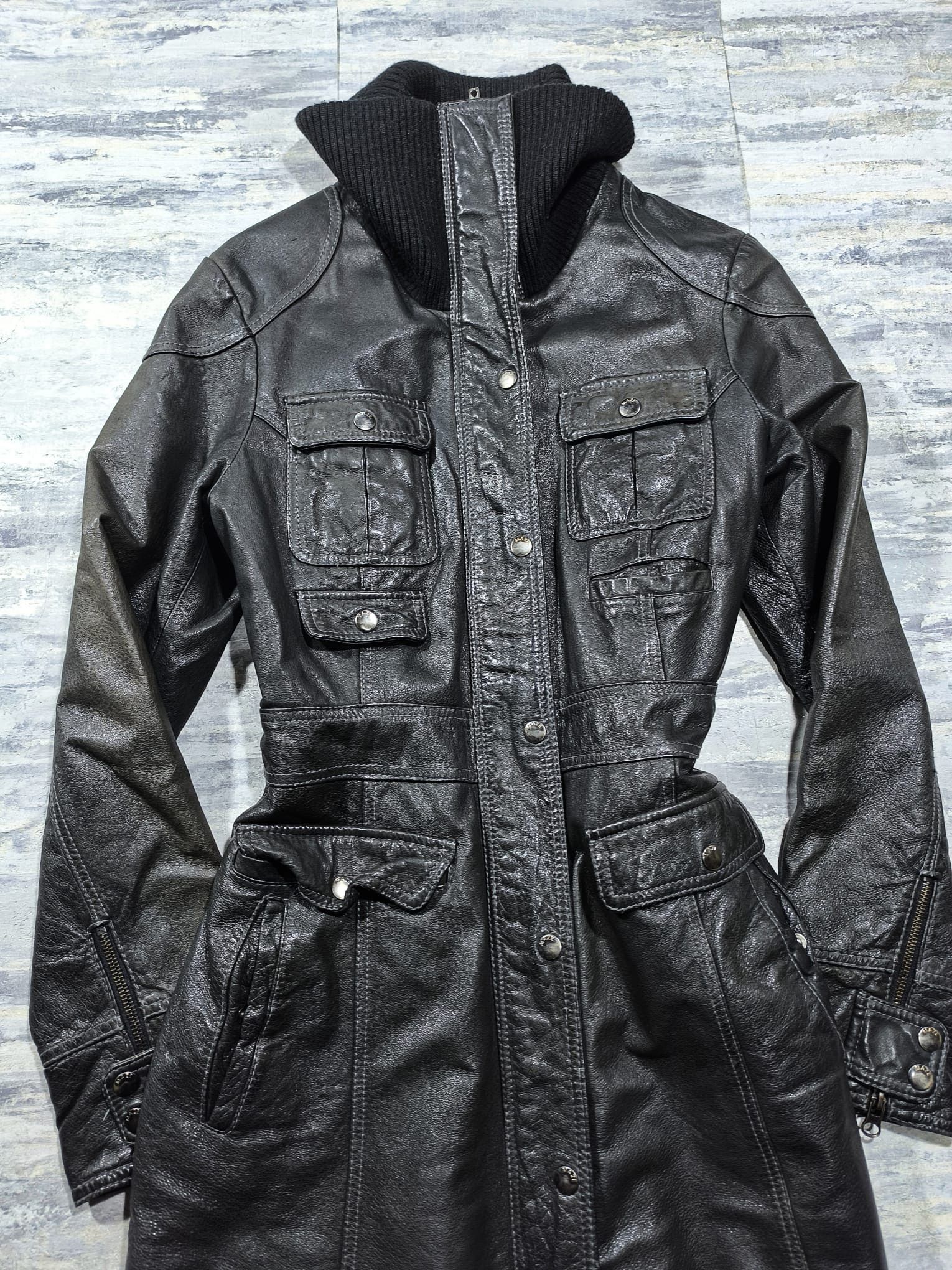 Yasuyuki Ishii AvantGarde Rick Owens Type Military Leather Coat Vtg 90s Size L / US 10 / IT 46 - 2 Thumbnail