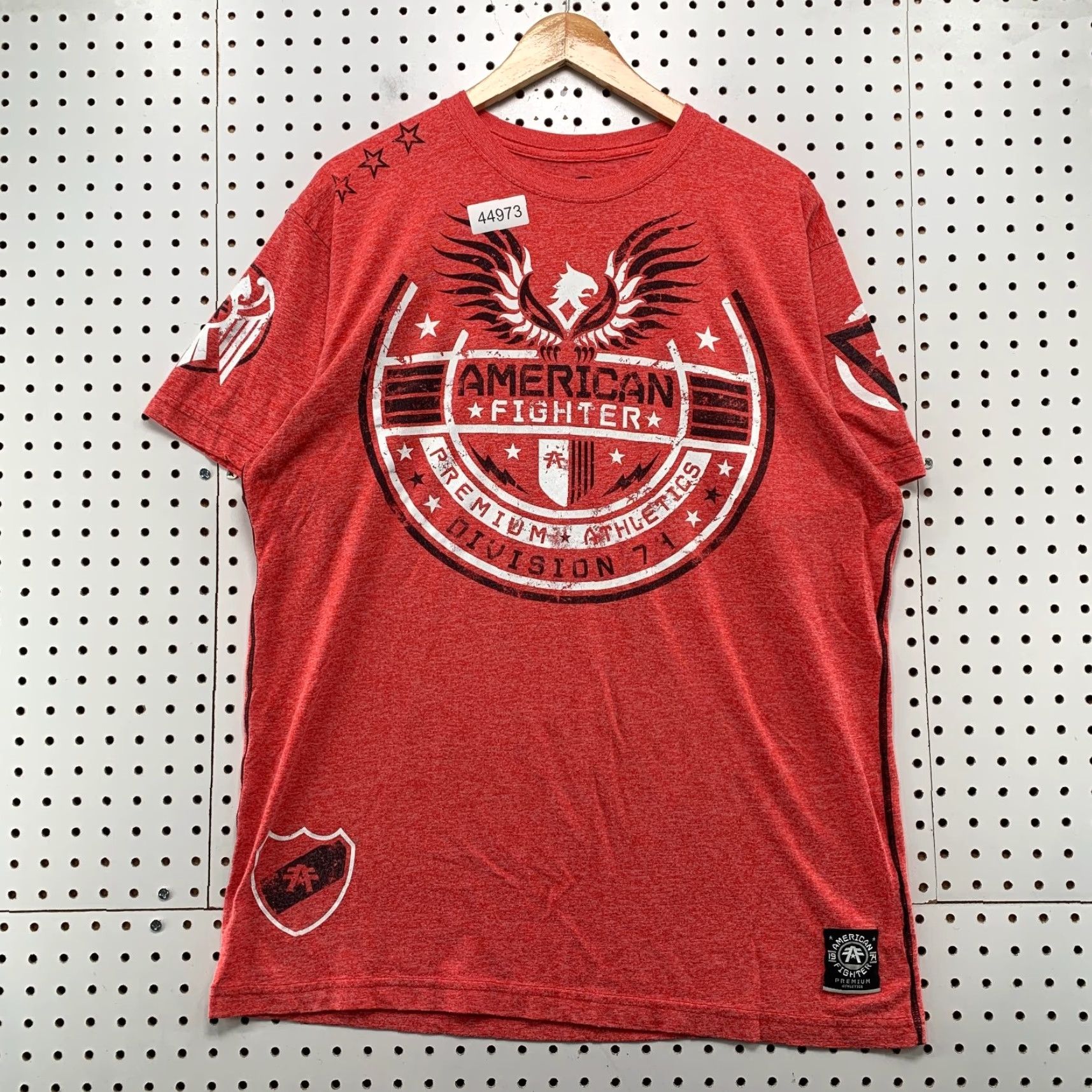 Vintage American Fighter Shirt Mens 2XL Red Premium UFC MMA Training Shirt Shirt Size US XXL / EU 58 / 5 - 2 Thumbnail