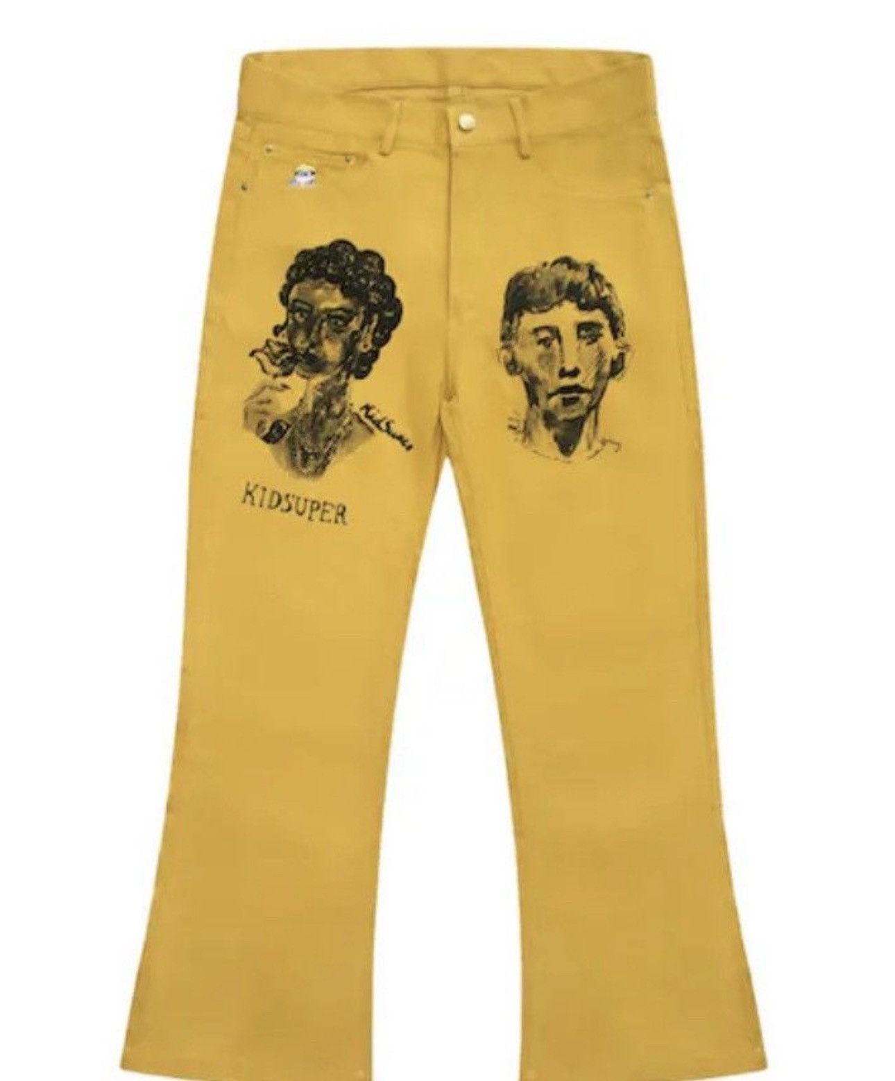 image of Kidsuper Studios Pants in Yellow, Men's (Size 32)