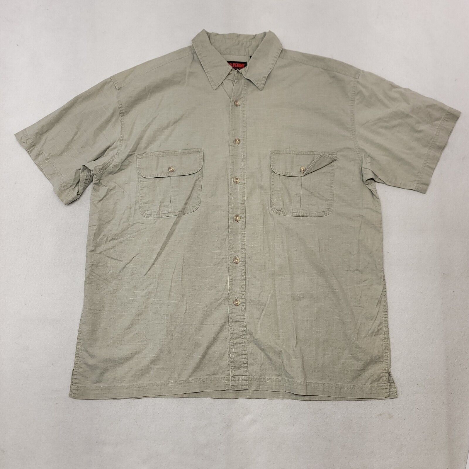 Wolverine Wolverine Casual Button Up Shirt Adult Mens Size XL Beige Size US XL / EU 56 / 4 - 2 Thumbnail