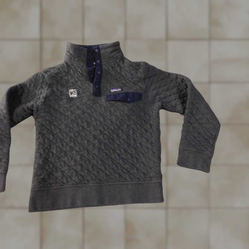 Patagonia Patagonia Sweater Women Small Gray Pullover Mock Neck Fleece Pockets Logo Stretch Outdoor Size S / US 4 / IT 40 - 1 Thumbnail