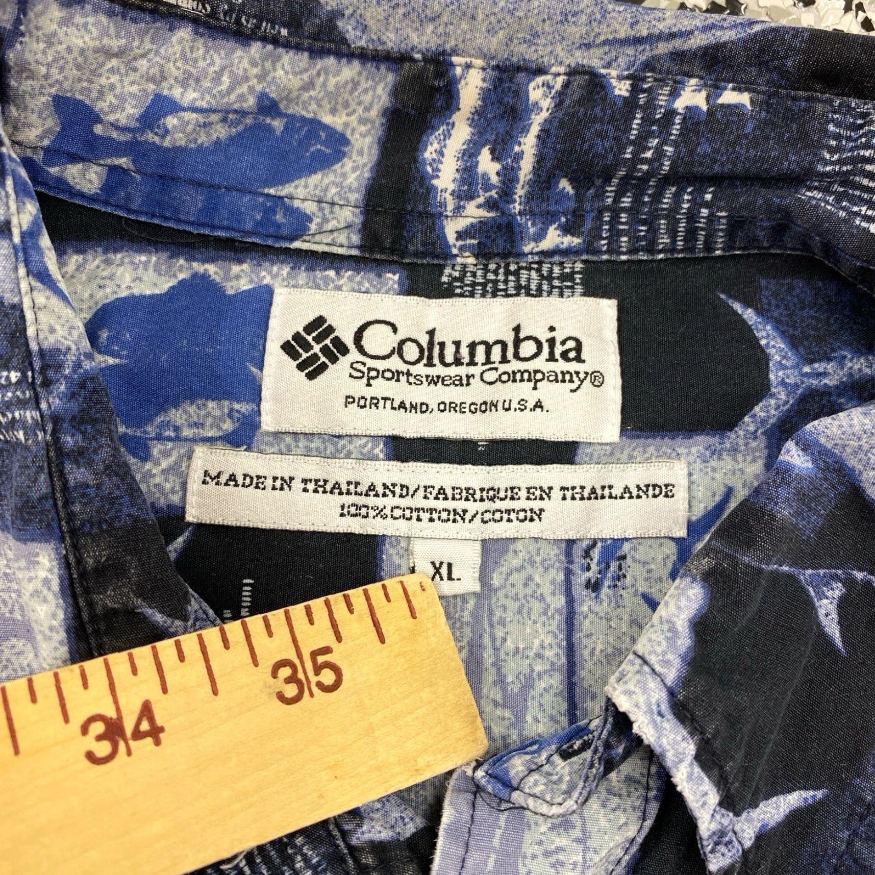 Vintage VINTAGE Columbia Fish Fishing Short Sleeve Button Up Shirt Men's XL All Over Print Size US XL / EU 56 / 4 - 4 Thumbnail
