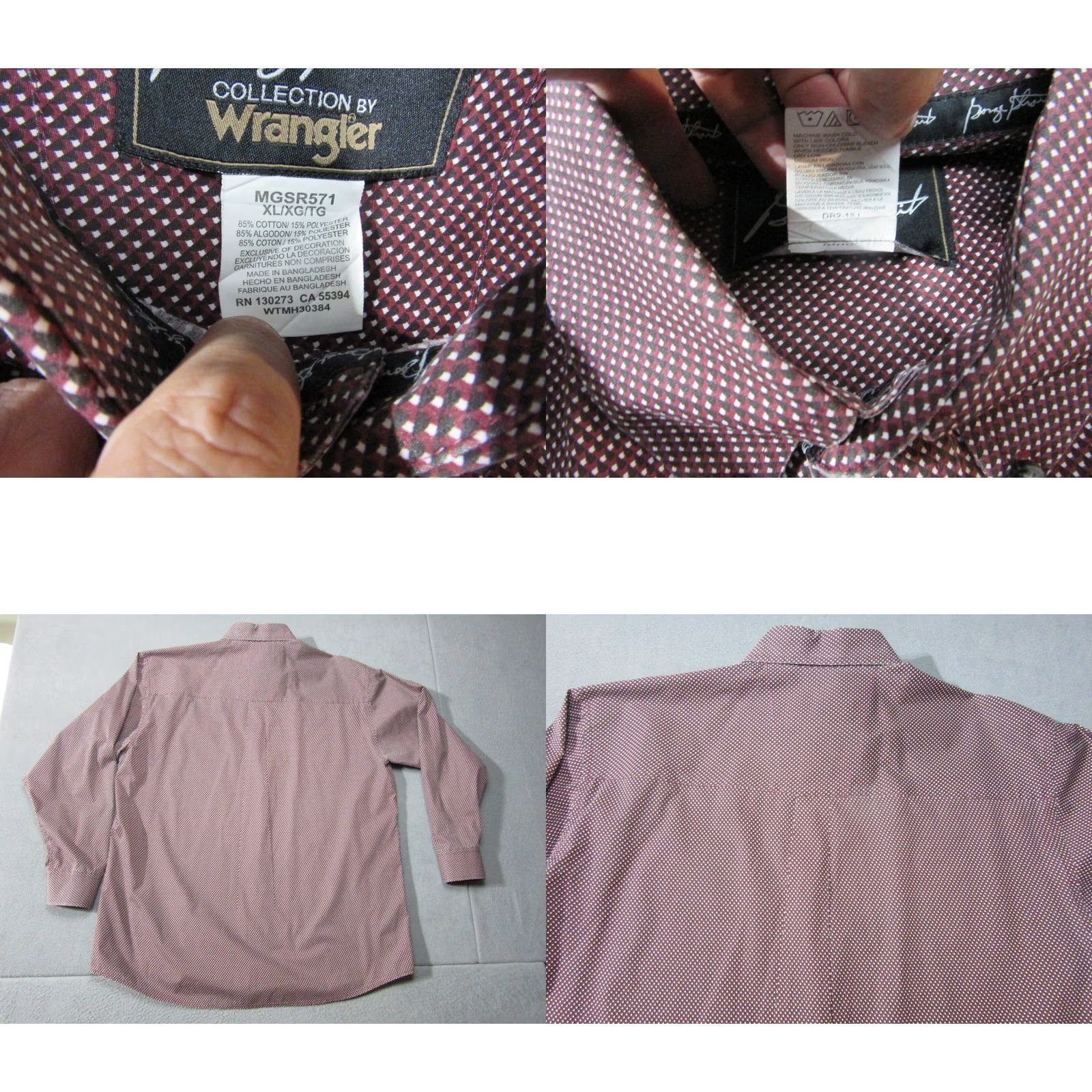 Wrangler Wrangler Shirt Mens XL Red George Strait Geometric Long Sleeve Western Rodeo Size US XL / EU 56 / 4 - 8 Thumbnail