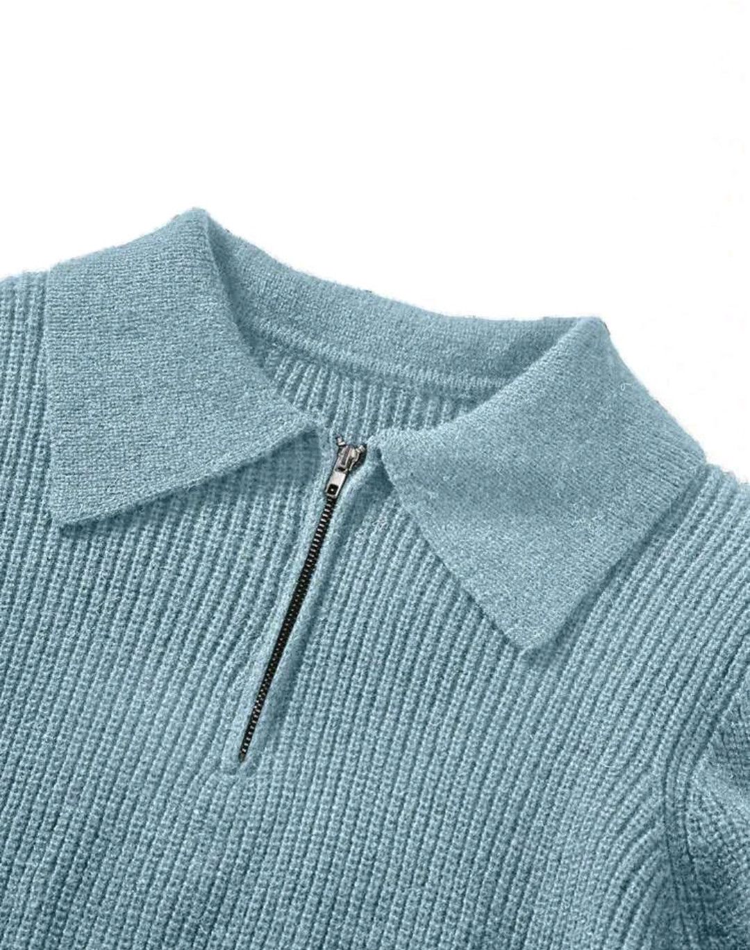 Japanese Brand × Vintage Half Zipper Mock Neck Long Sleeve Sweater Size US L / EU 52-54 / 3 - 4 Thumbnail