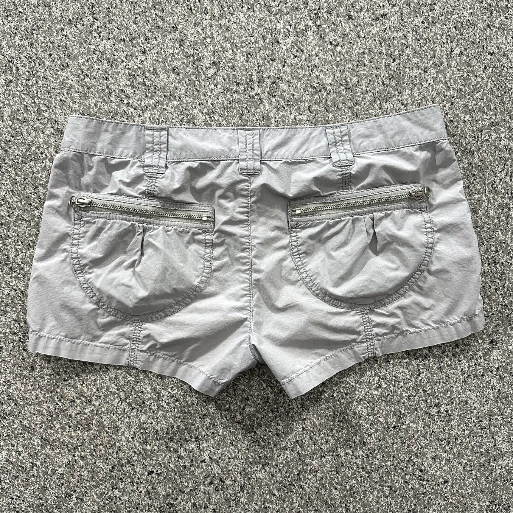 Express Express Low Rise Mico Shorts Womens 6 31x2 Vintage Y2K Hipster Grey Blue 90s Shoes? Size 28" / US 6 / IT 42 - 3 Thumbnail