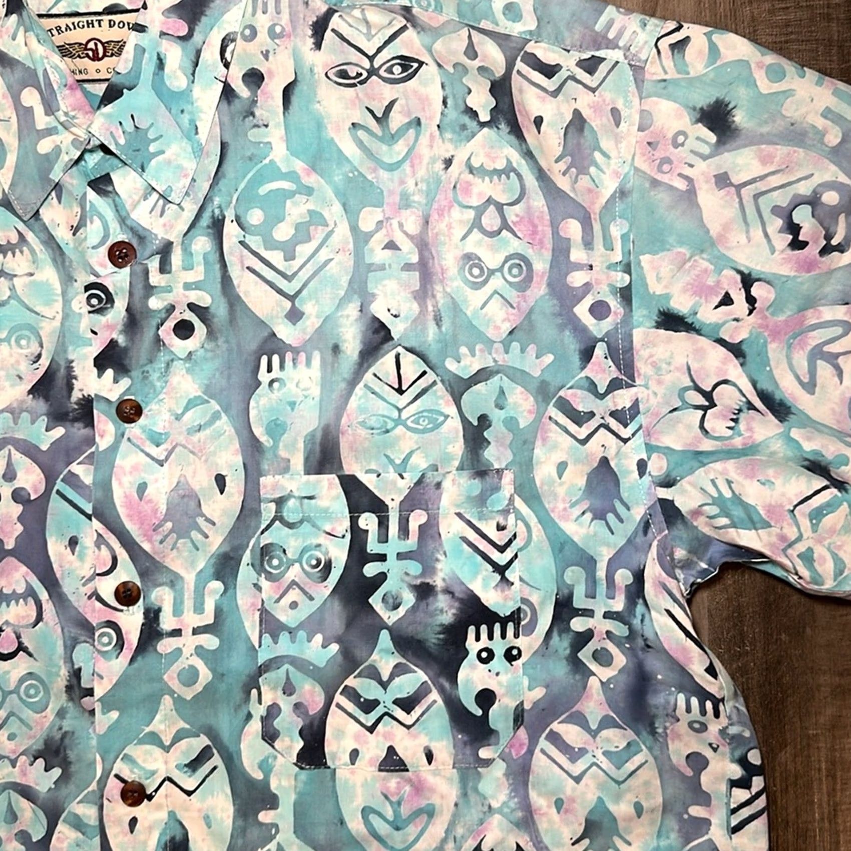 Vintage VINTAGE Straight Down Short Sleeve Button Down XL Men's Blue Cotton 100% Shirt Mens XL Button Down Short Sleeve Blue Vintage 90s Size US 36 / EU 52 - 5 Thumbnail