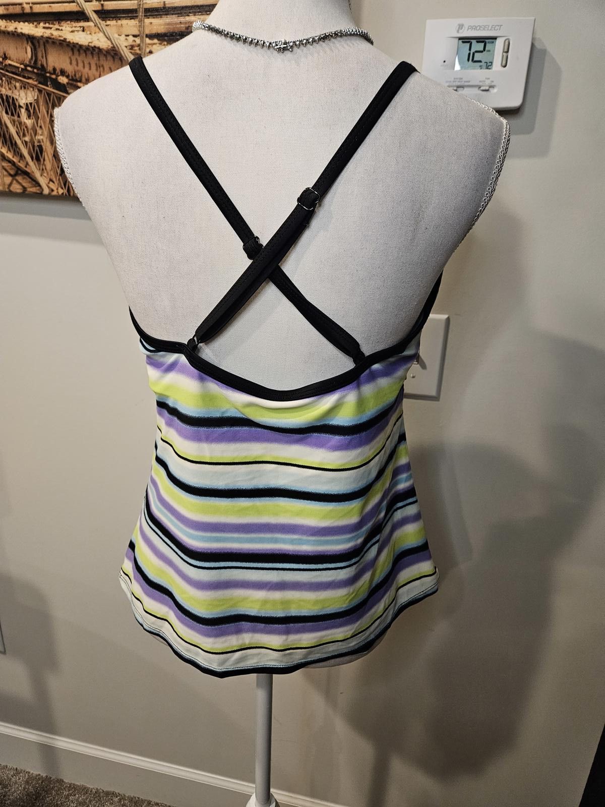 Designer Beach Native Striped Swim Suit with Adjustable Straps Size ONE SIZE - 2 Thumbnail
