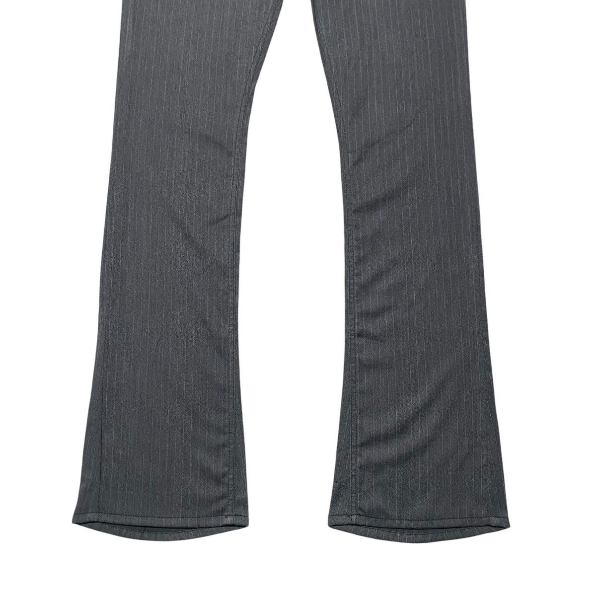 Japanese Brand GARÇON WAVE Pinstripe Wolf Low Flare Pants Size US 31 - 6 Thumbnail