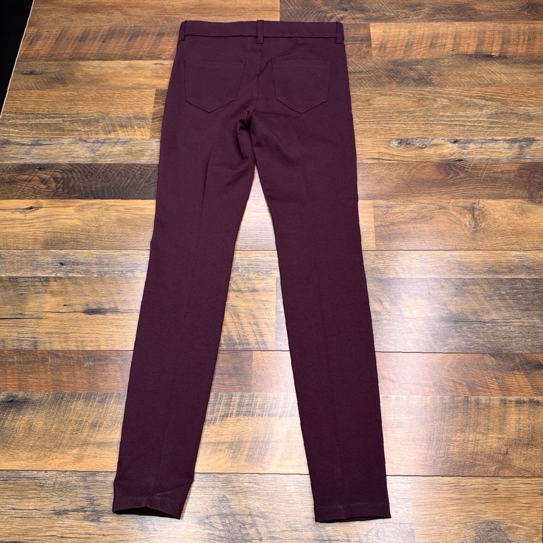 Vintage Liverpool Los Angeles Burgundy Midi Rise Stretch Legging Pants Womens 2 / 26 Skinny Jegging City Size 26" / US 2 / IT 38 - 3 Thumbnail