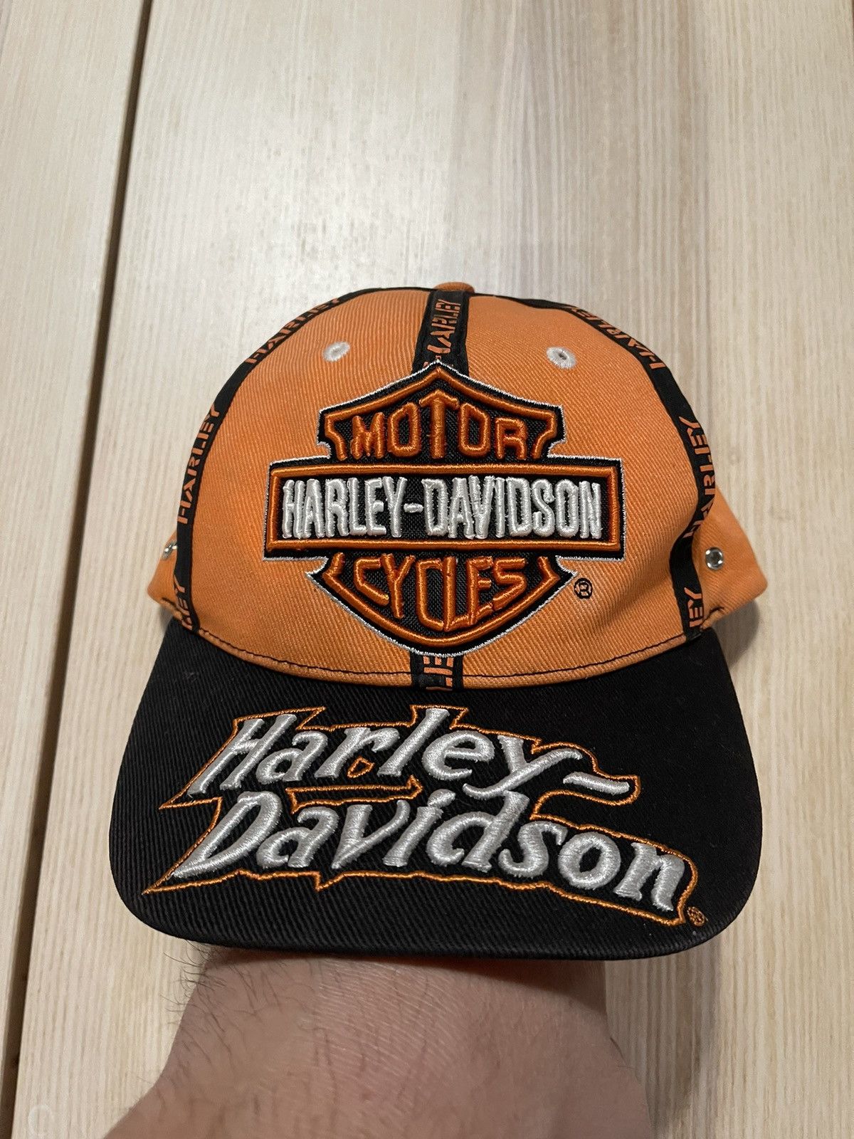 Harley Davidson × Vintage Vintage Harley Davidson “Top Of The Line” Spellout Hat Size ONE SIZE - 1 Thumbnail