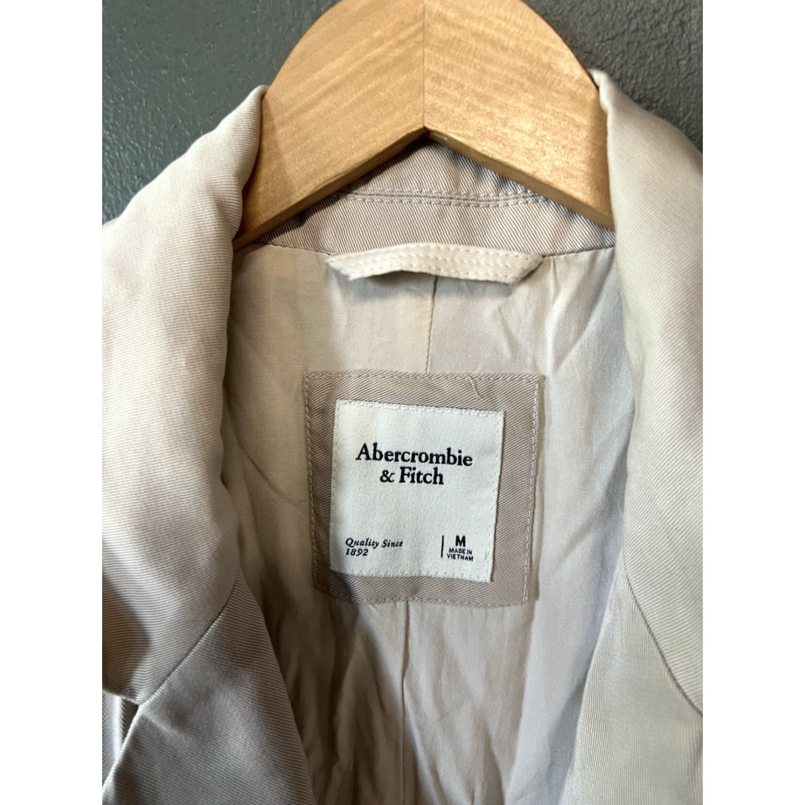 Abercrombie & Fitch Abercrombie & Fitch Blazer Womens Beige Open Front Size M None? Size M / US 6-8 / IT 42-44 - 3 Thumbnail