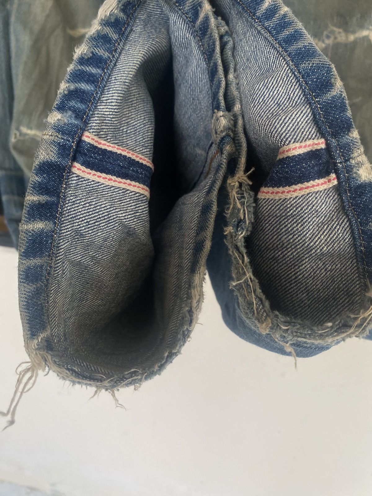 A.P.C. A.P.C Distressed Muddy Selvedge Denim Size US 31 - 8 Thumbnail
