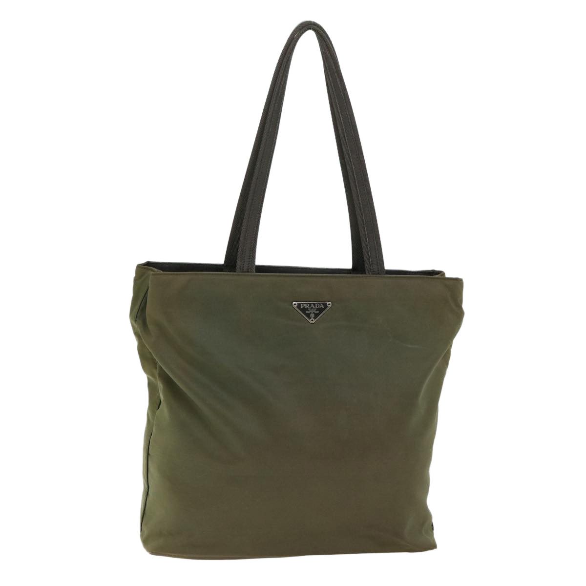 Prada Tessuto Khaki Synthetic Tote Bag (Pre-Owned) Size ONE SIZE - 1 Thumbnail