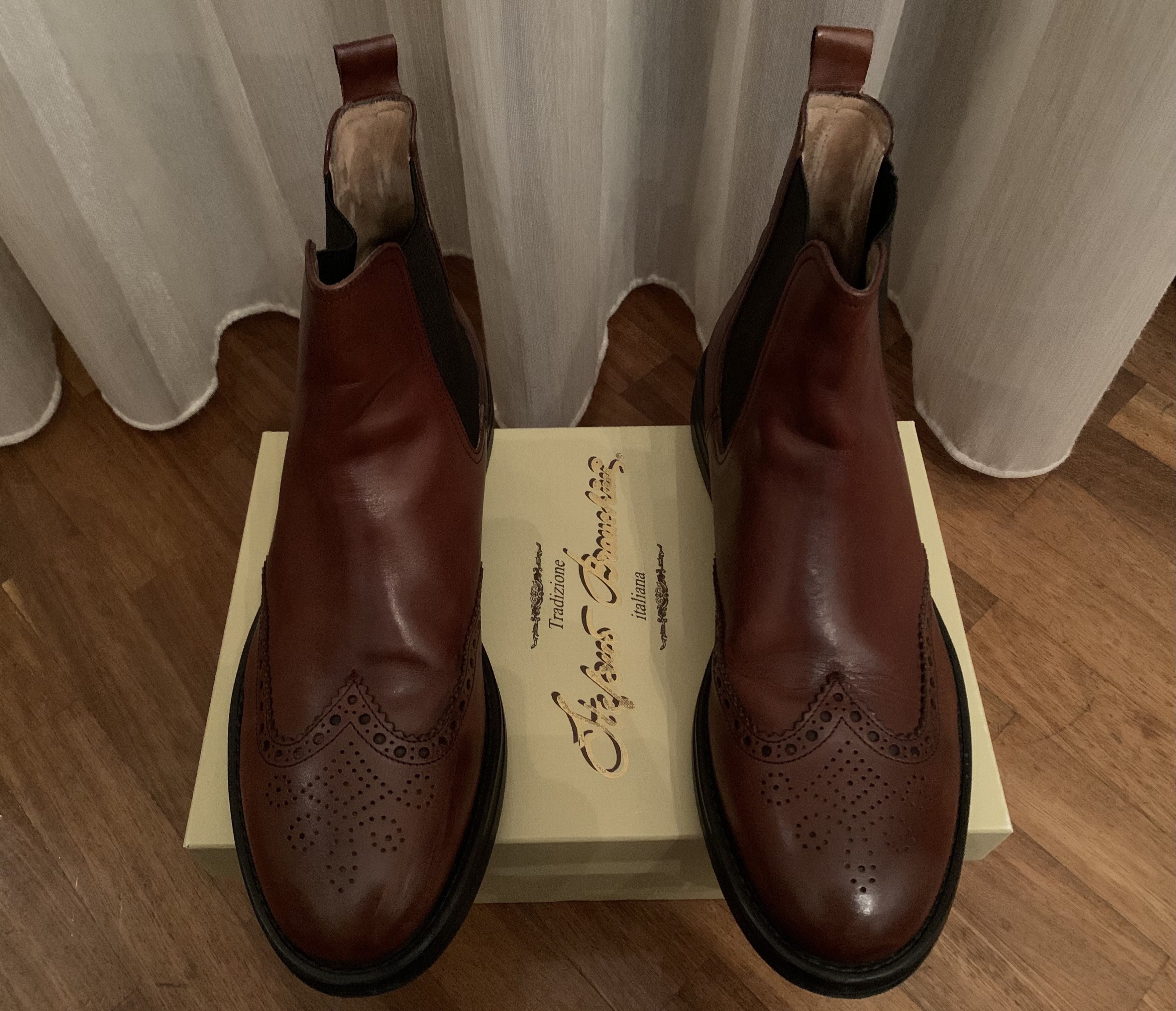 Other Stefano Branchini Men's Oxford Chelsea Boots (retail €480) Size US 11.5 / EU 44-45 - 3 Thumbnail
