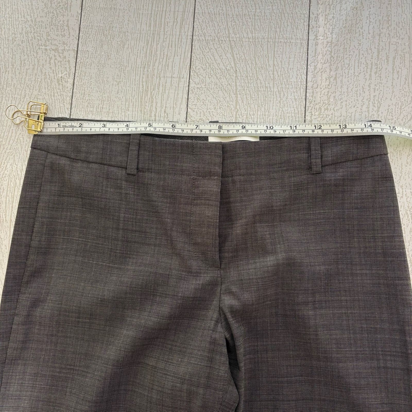 Hugo Boss Boss by Hugo Boss Gray Micro Check Dress Pants Size 2 Size 26" / US 2 / IT 38 - 6 Thumbnail