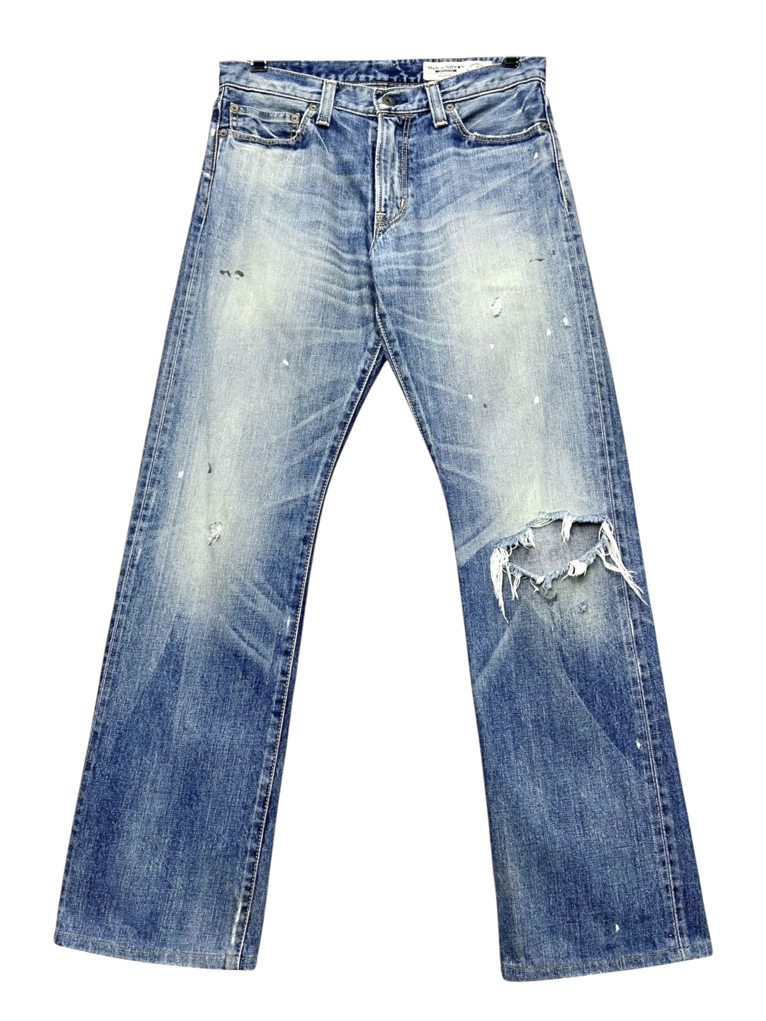 KOJIMA GENES Made in Nippon Super Real Used Light Mudmax Punk Blow Out Size US 30 / EU 46 - 1 Thumbnail