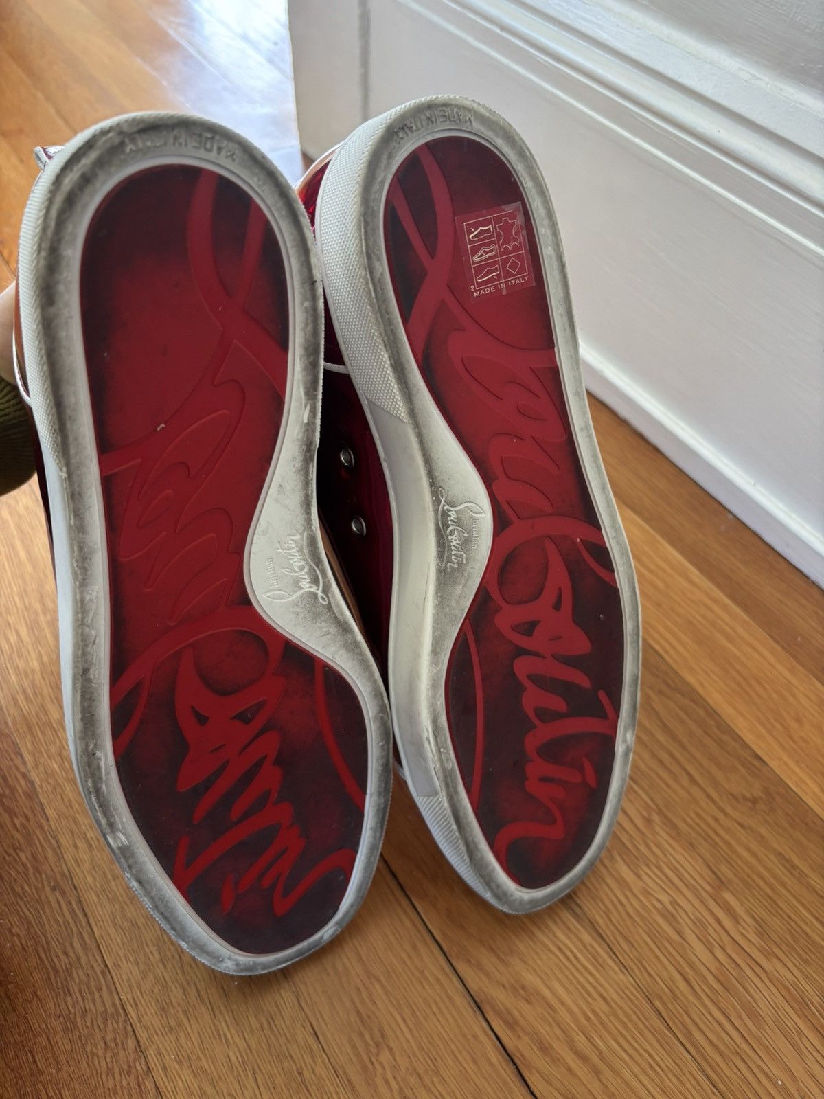 Christian Louboutin Red Shiny Christian Louboutin High Top Size US 10 / EU 43 - 4 Thumbnail
