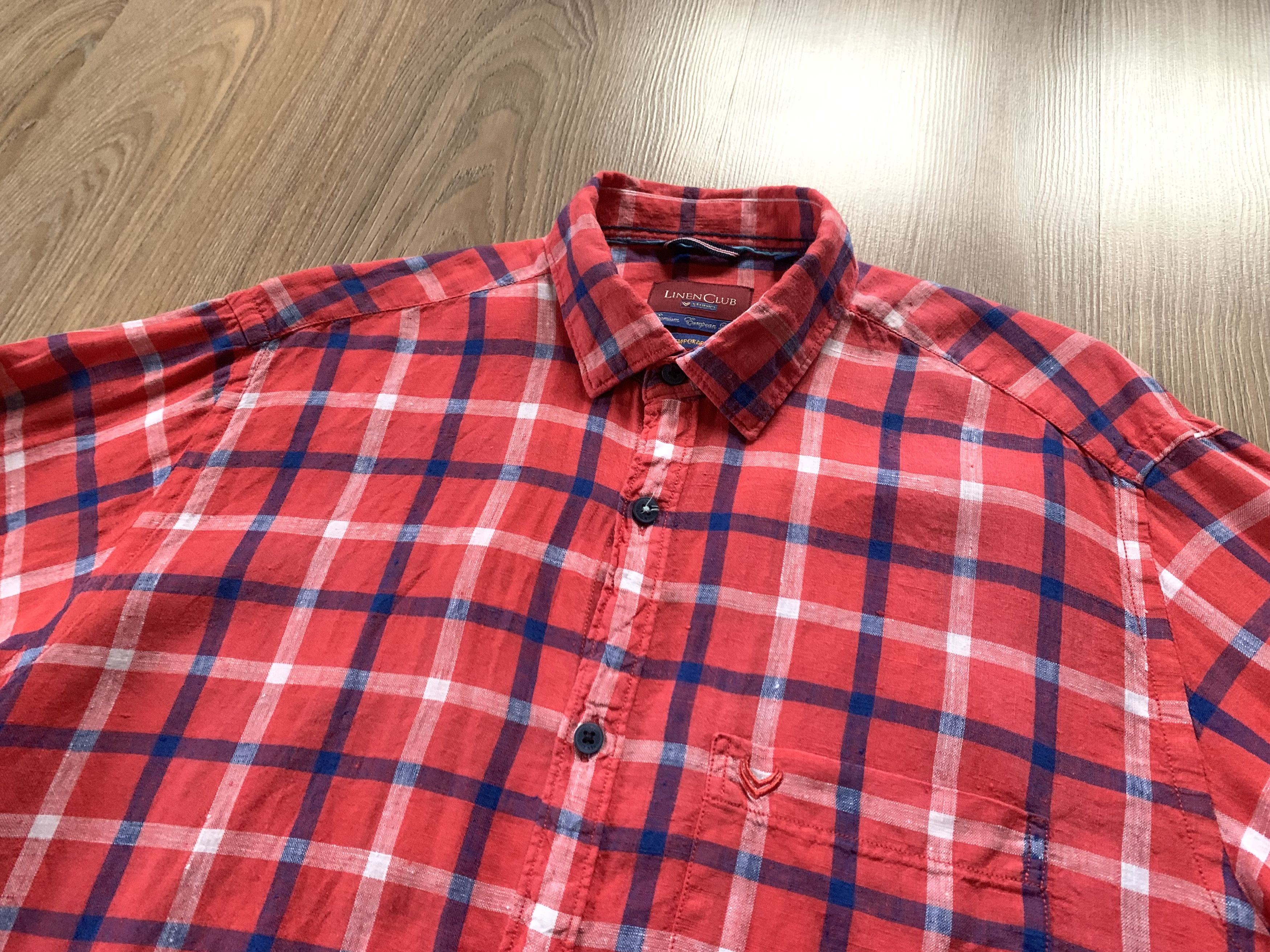 Other Linen Club Studio Plaid Linen Long Sleeve Shirt Size US L / EU 52-54 / 3 - 4 Thumbnail