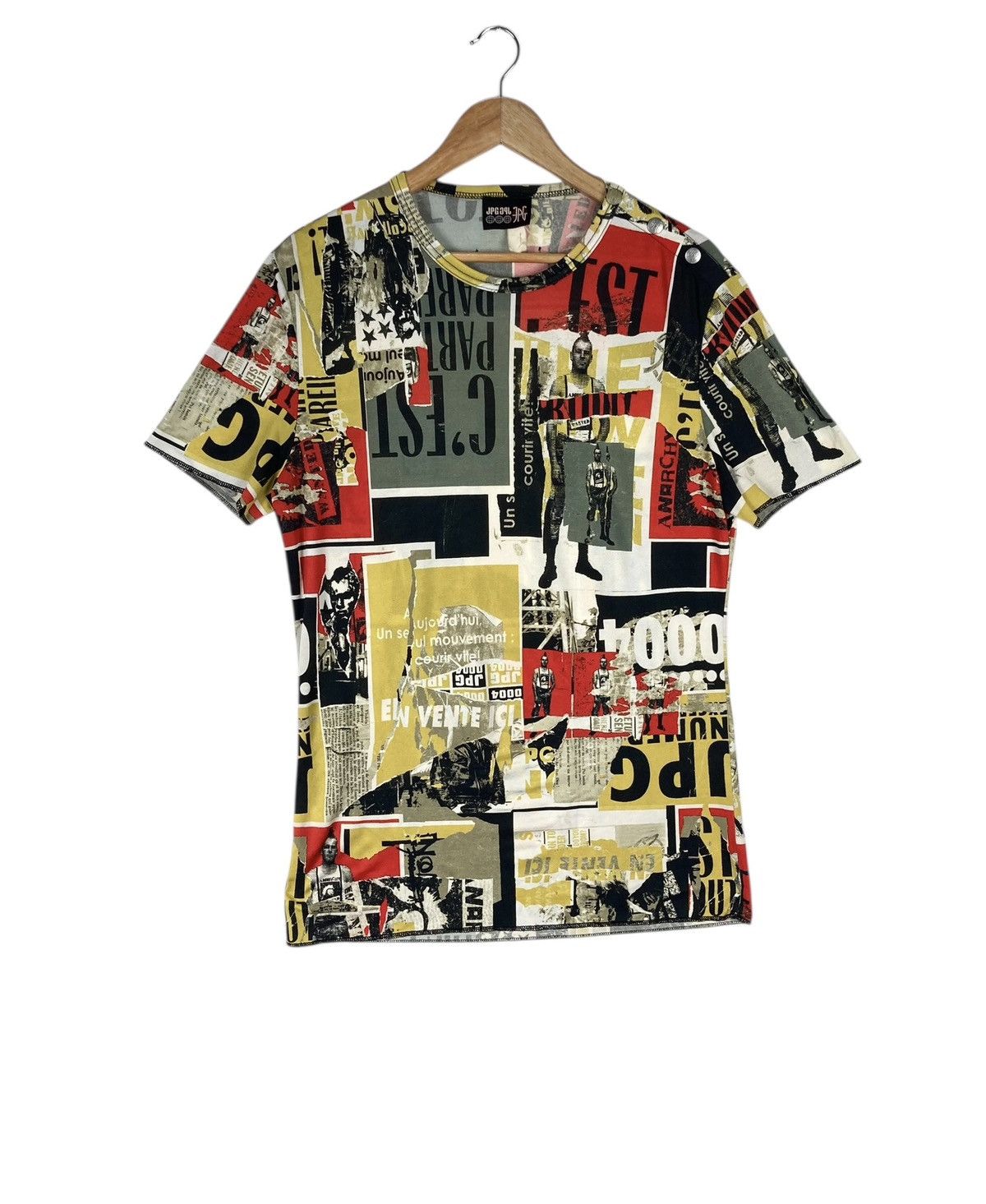 Jean Paul Gaultier Vintage 90s Runway Jean Paul Gaultier Anarchy Punk Newspaper Size US M / EU 48-50 / 2 - 2 Thumbnail