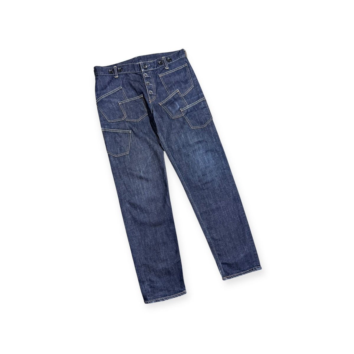 Frapbois Frapbois Multipocket Blue Denim Jeans Size US 33 - 5 Thumbnail