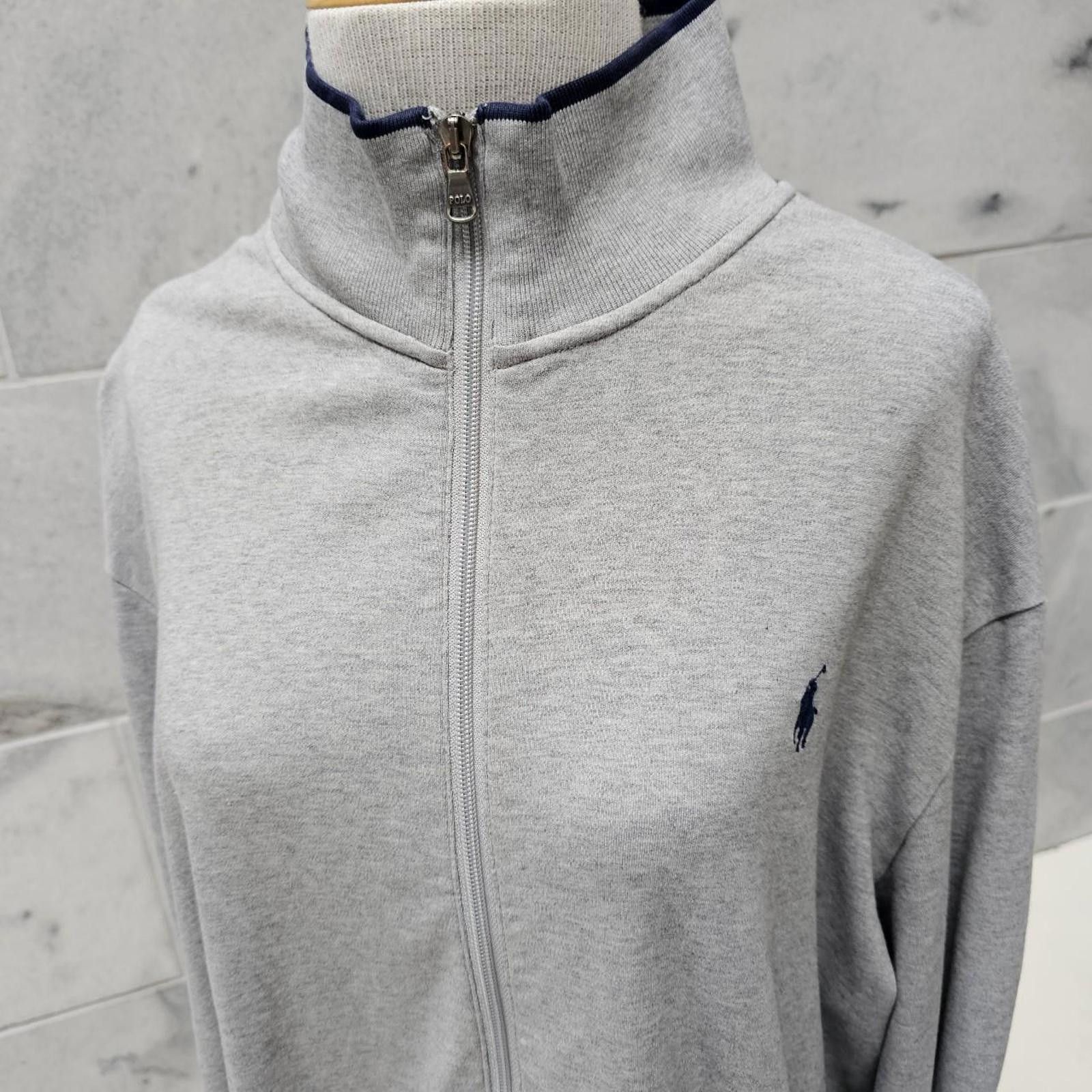 Designer Polo Ralph Lauren Big & Tall Men's Grey Zip Up Jacket Size US XL / EU 56 / 4 - 7 Thumbnail