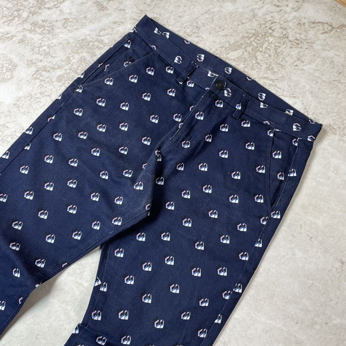 Kenzo Kenzo Paris Monogram Geometric Print Slim Fit Denim Pants Size US 33 - 3 Thumbnail