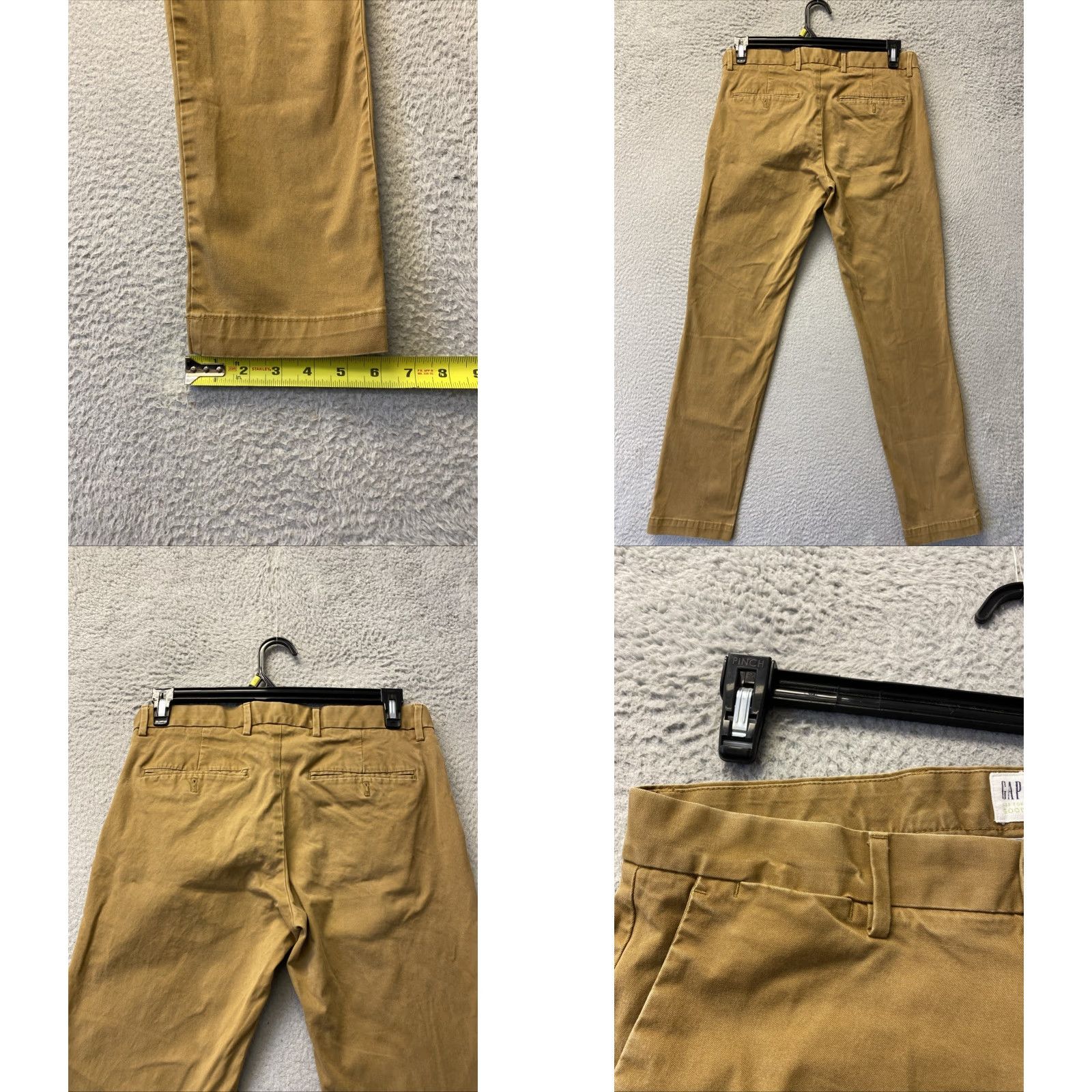 Gap GAP Pants Mens Slim Chino Pants Dark Hazel Size 32x30 Regular Straight Zip Button Front City Commute Size US 32 / EU 48 - 8 Thumbnail