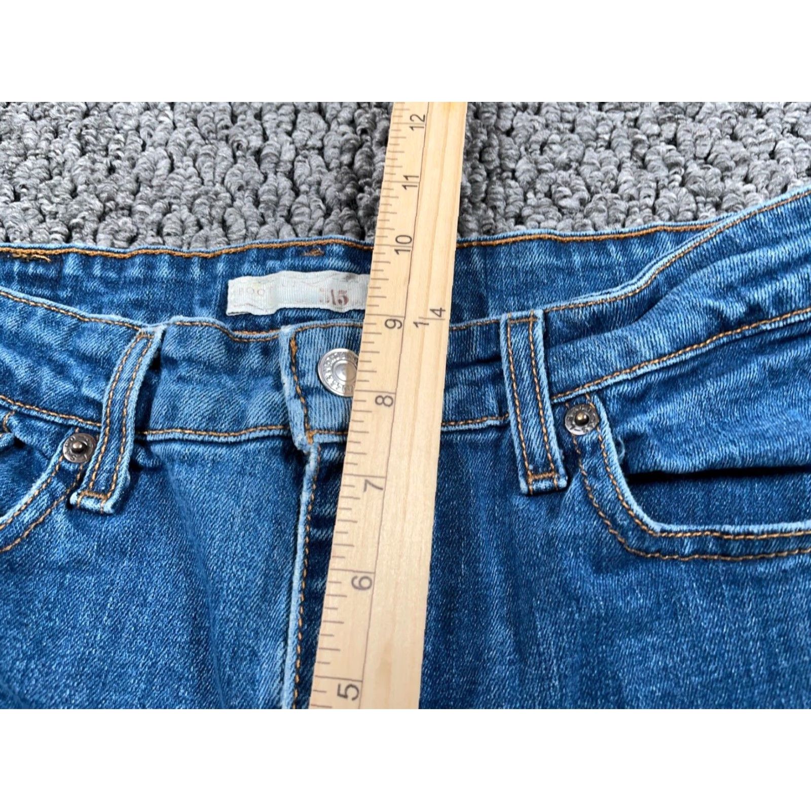 Levi's VINTAGE Levi's Jeans Bootcut Womens 8P 29 x 25 Blue Denim Stretch 515 Pocket Design Size 30" / US 8 / IT 44 - 7 Thumbnail