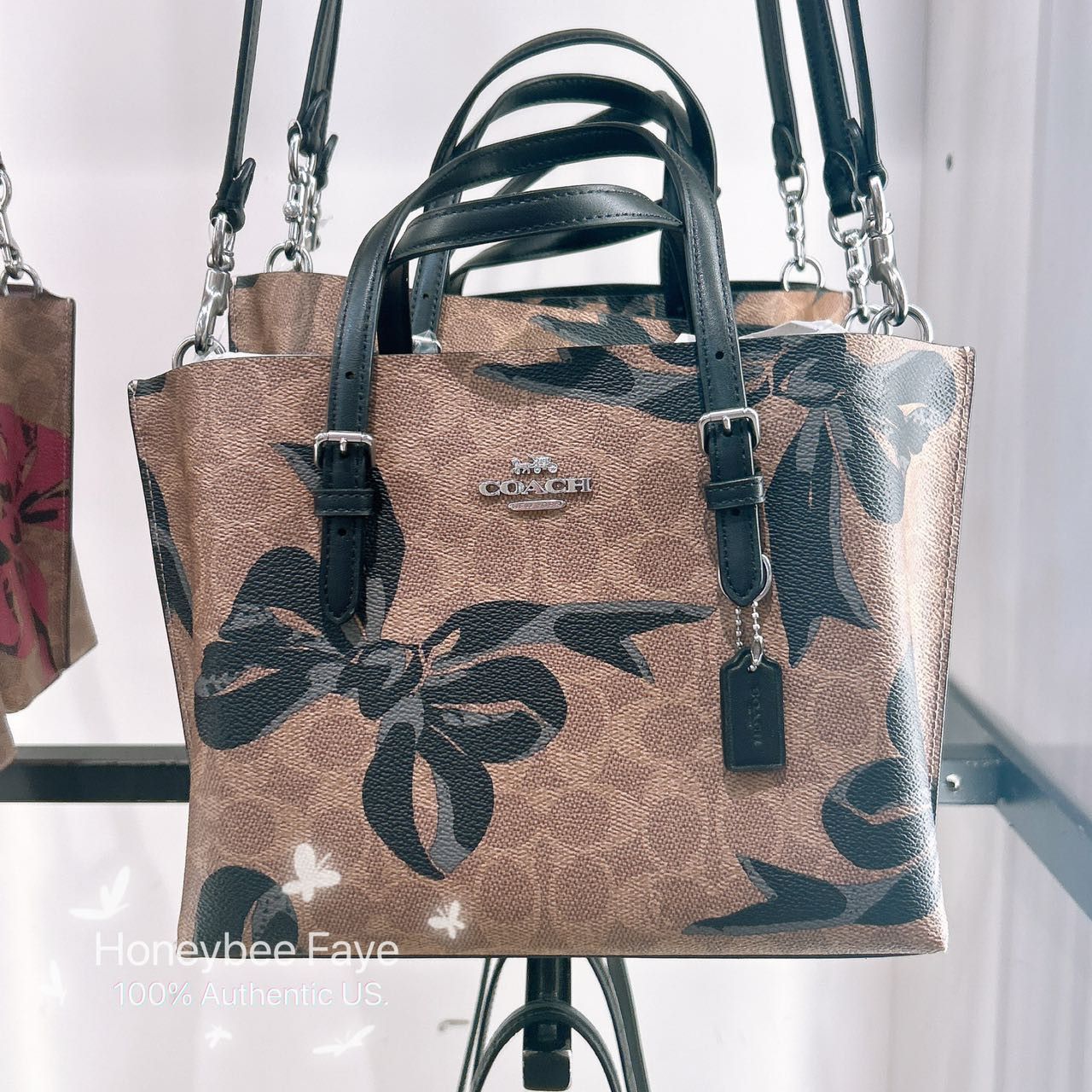 Coach Mollie Tote Bag 25 In Signature Canvas With Bow Print CZ767 Size ONE SIZE - 1 Thumbnail