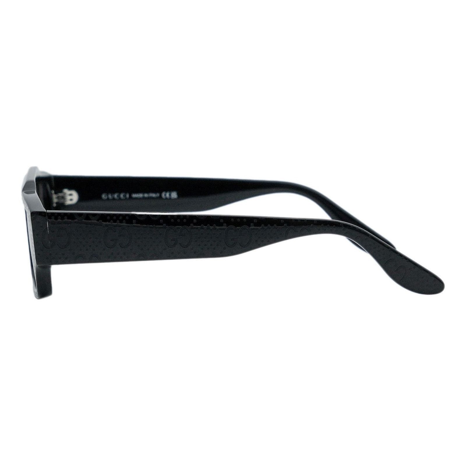 Gucci Gucci Black GG 1592 Monogram Logo Rectangular Sunglasses Size ONE SIZE - 3 Thumbnail