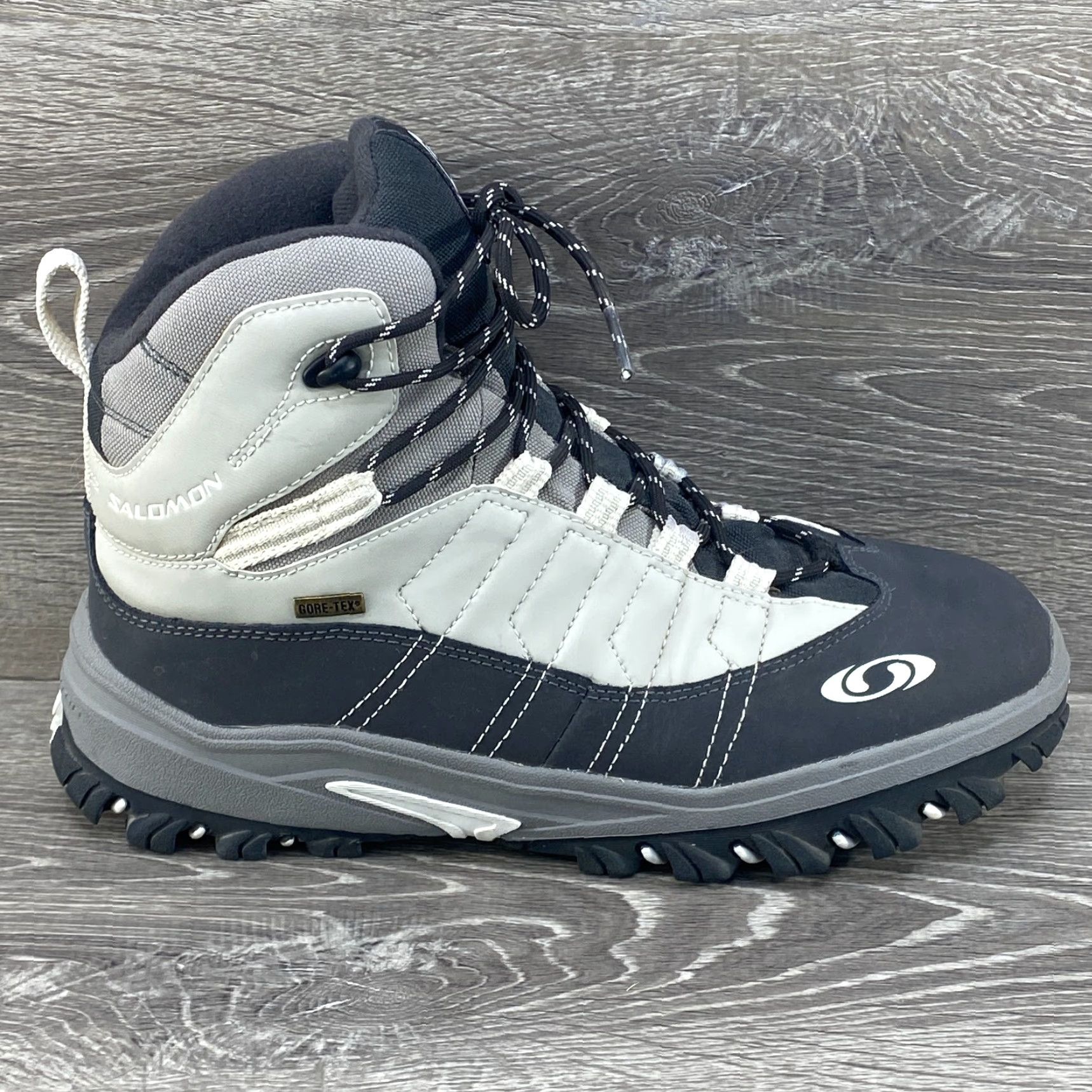 Salomon VINTAGE Salomon Boots Hiking Women 8.5 Gore-Tex Contragrip Gray White Snow Time Winter Mens Womens? Size US 7 / IT 37 - 2 Thumbnail
